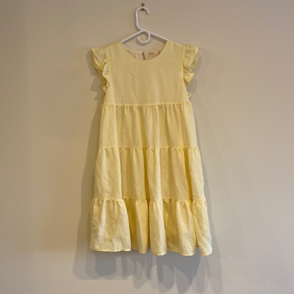 NEVER BEEN WORN: Babydoll Yellow Mini Dress - Size Medium